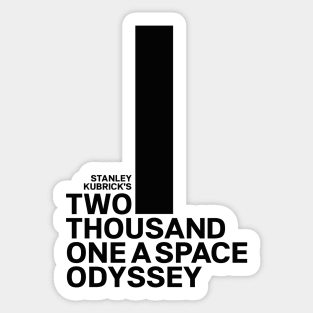 2001: A Space Odyssey (Black Text) Sticker